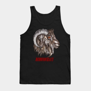 Satanic goat Demonocracy Tank Top